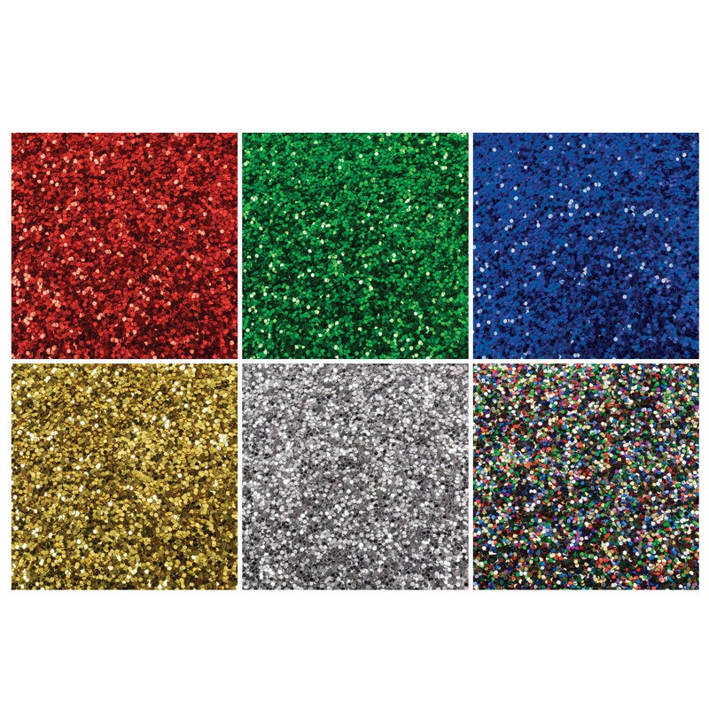 Spectra Arts & Crafts Glitter Assortment  6 Assorted Colors  4 oz.  6 Jars - Image 3